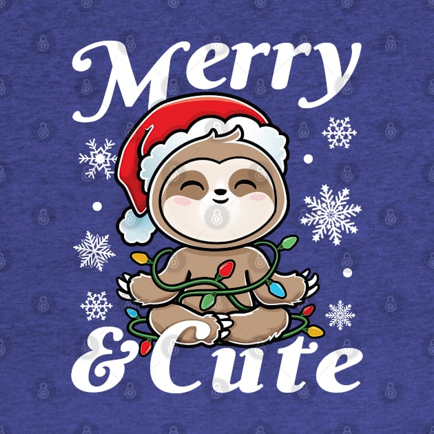 Christmas Sloth Merry & Cute by PnJ